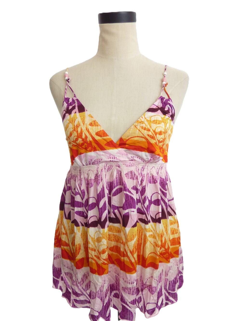 Banana Republic Hawaiian tropical style silky floral tank L